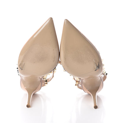 Valentino Garavani Patent Rockstud Ankle Strap 100mm Pumps 35.5 Skin Sorbet Poudre 7 of 11