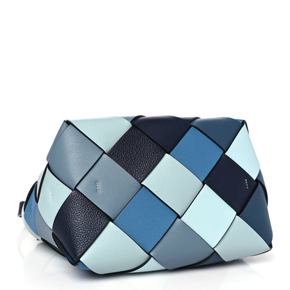 Loewe Calfskin Woven Small The Surplus Collection Basket Bag Steel Crystal 4 of 9