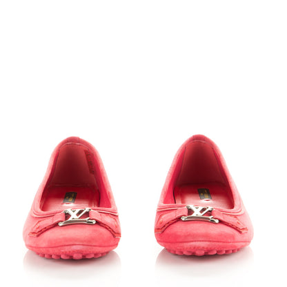 Louis Vuitton Suede Oxford Ballerina Flats 37 Framboise 2 of 7