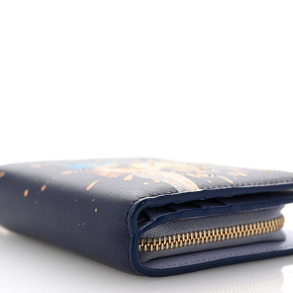 Loewe X HOWL'S MOVING CASTLE Classic Calfskin Magical Sky Compact Zip Wallet Marine 8 of 9