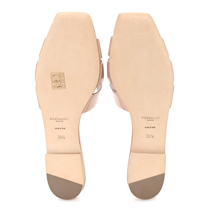 Saint Laurent Patent Calfskin Nu Pied 05 Slide Sandals 39.5 Nude 6 of 10