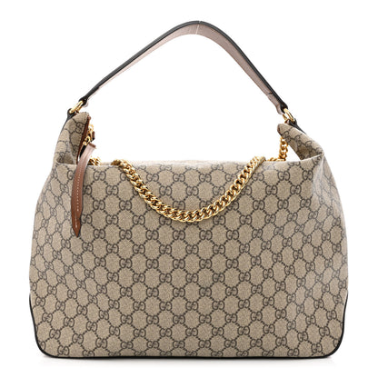 Gucci GG Supreme Monogram Large Linea A Hobo Light Brown 1 of 10
