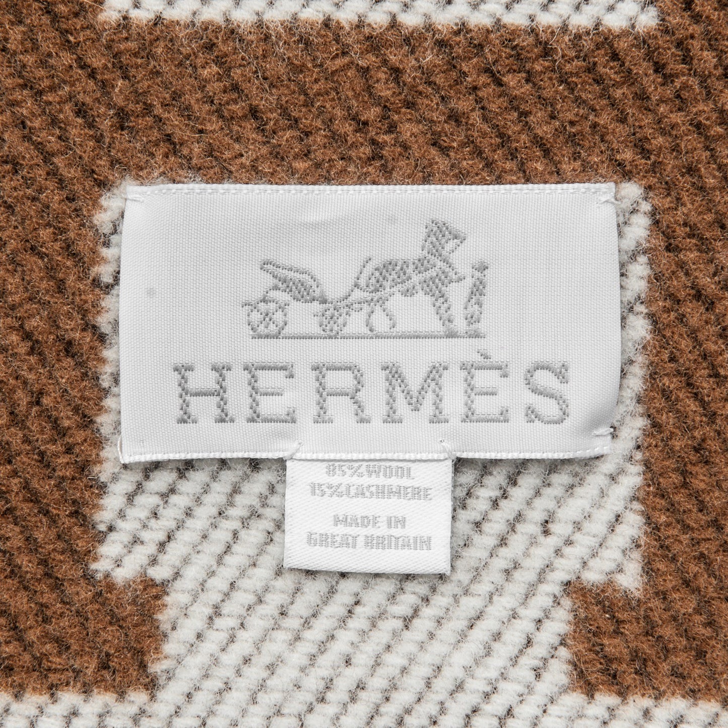 Wool Cashmere New Classic Avalon Blanket Ecru Camel