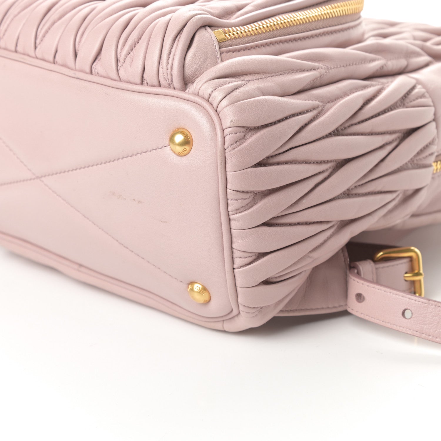 Miu Miu Nappa Matelasse Backpack Mughetto 11 of 13
