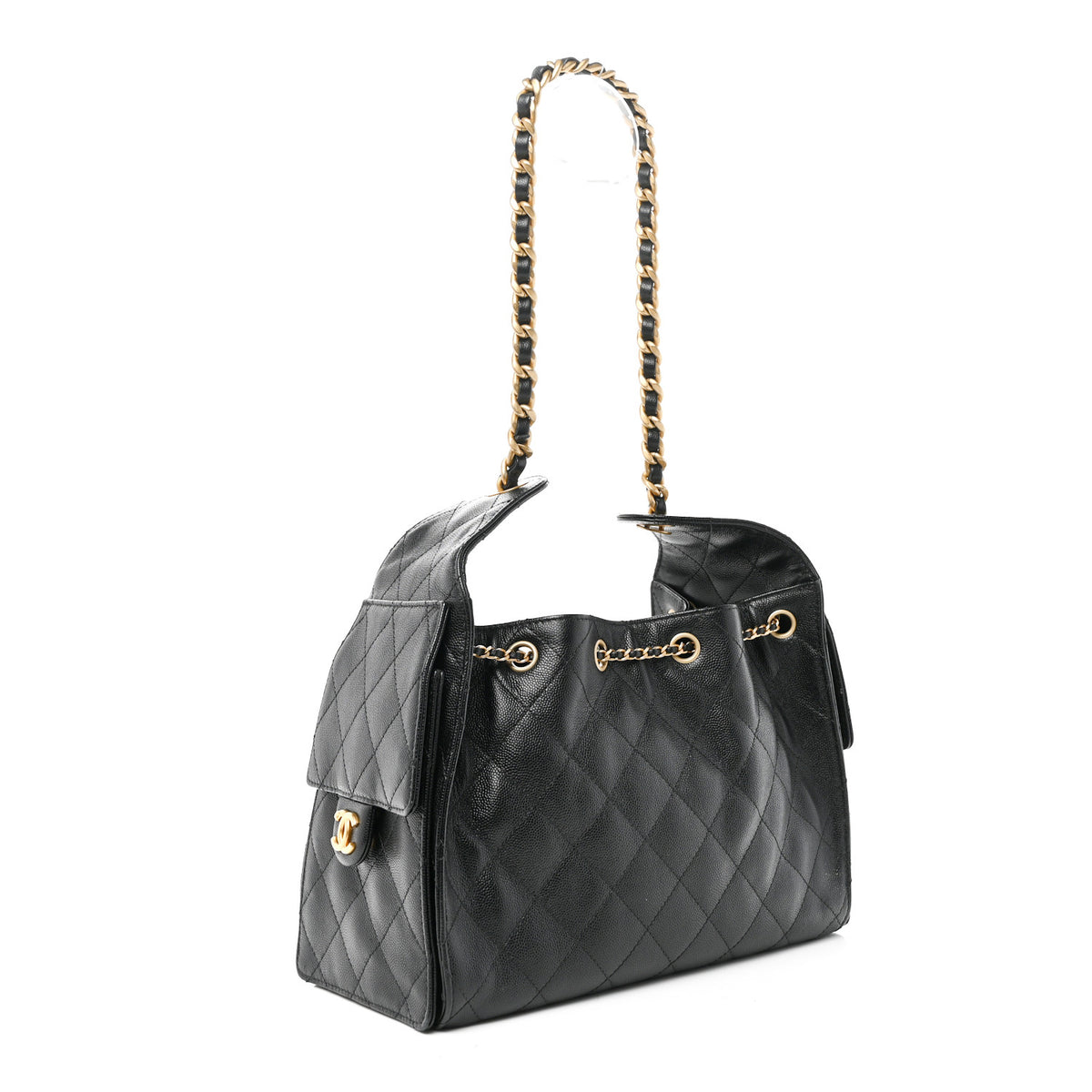 Caviar Quilted Small Chanel 25 Handbag Black
