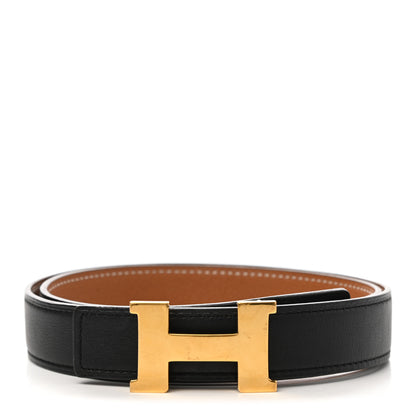 Hermes Swift Epsom 24mm Constance H Belt 70 Black Gold 1 of 8