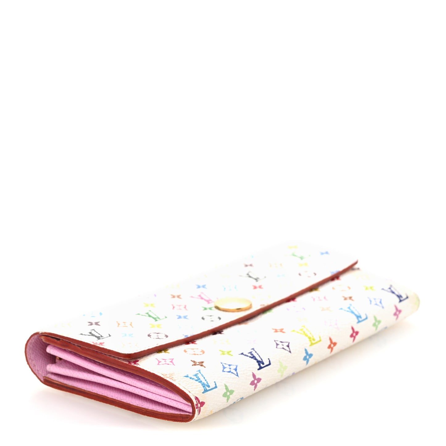Monogram Multicolor Sarah Wallet White Litchi