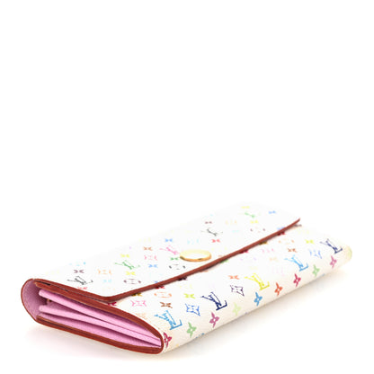 Louis Vuitton Monogram Multicolor Sarah Wallet White Litchi 4 of 10