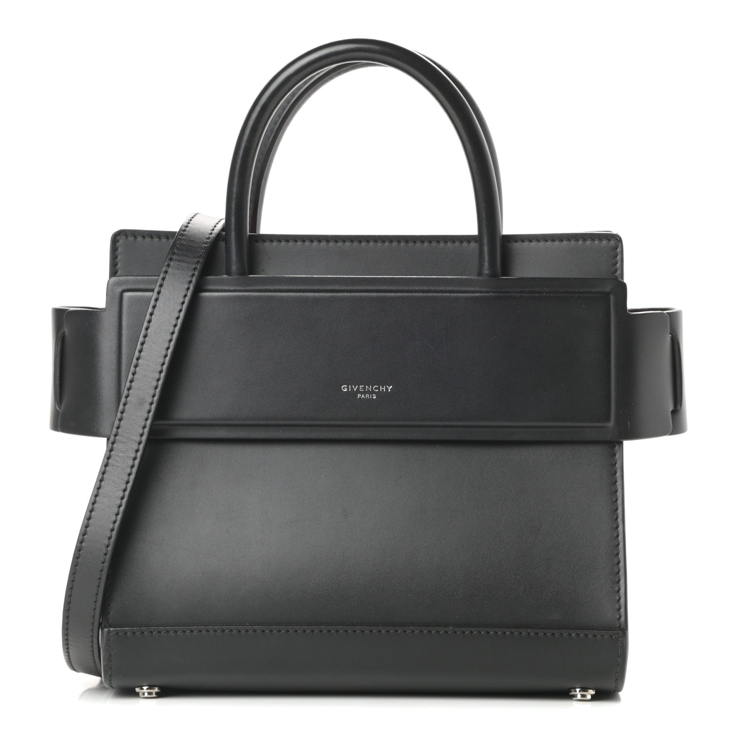Givenchy Smooth Calfskin Mini Horizon Satchel Black 1 of 16