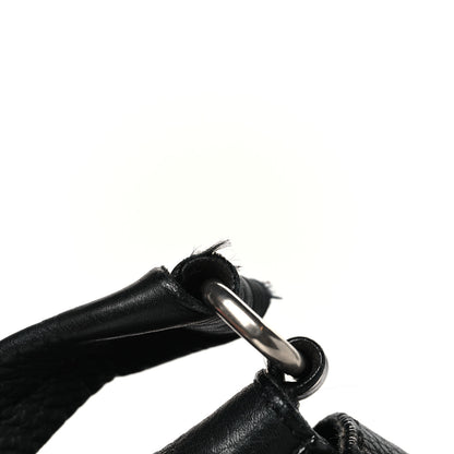 Prada Vitello Daino Shoulder Flap Bag Black 10 of 11