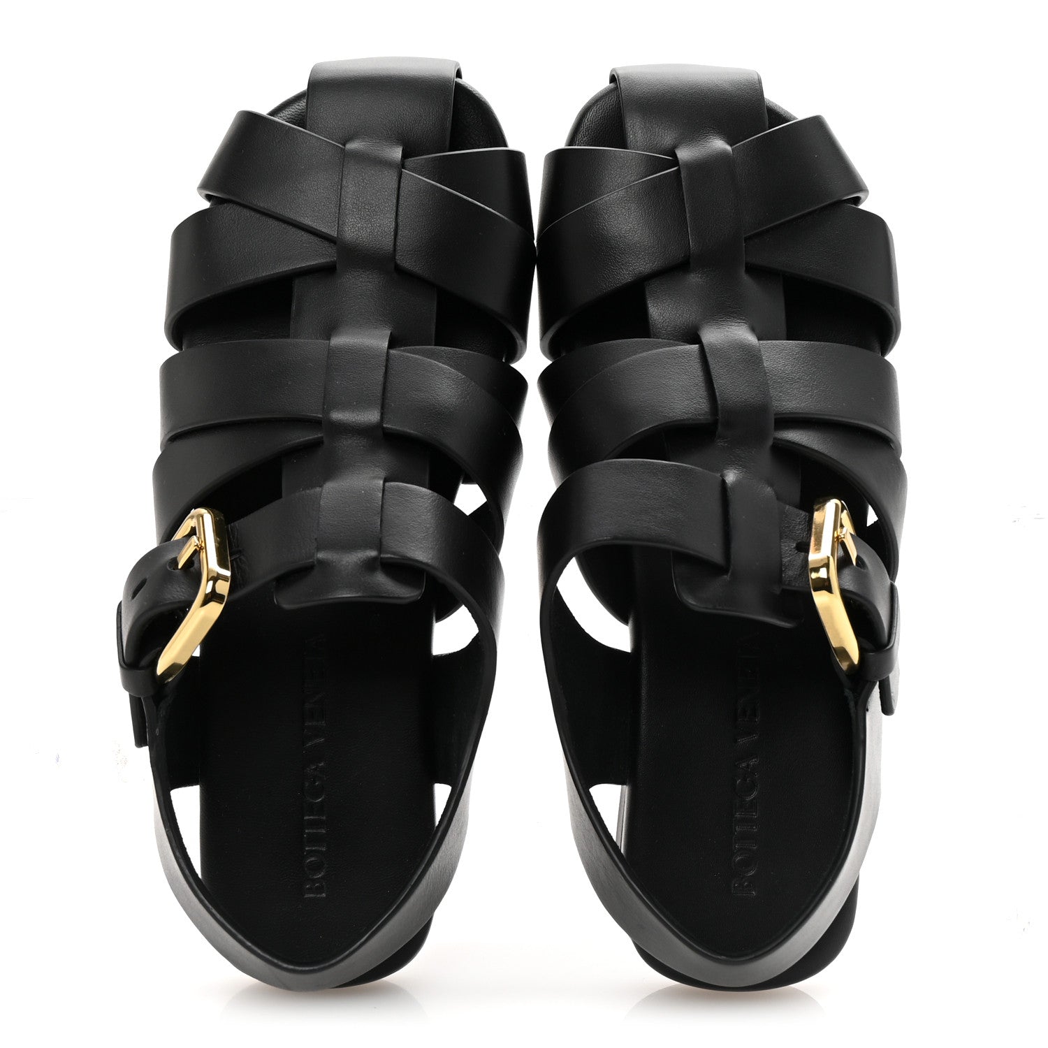 Bottega Veneta Calfskin Alfie Sandals  38 Black 2 of 9