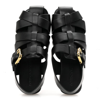 Bottega Veneta Calfskin Alfie Sandals  38 Black 2 of 9