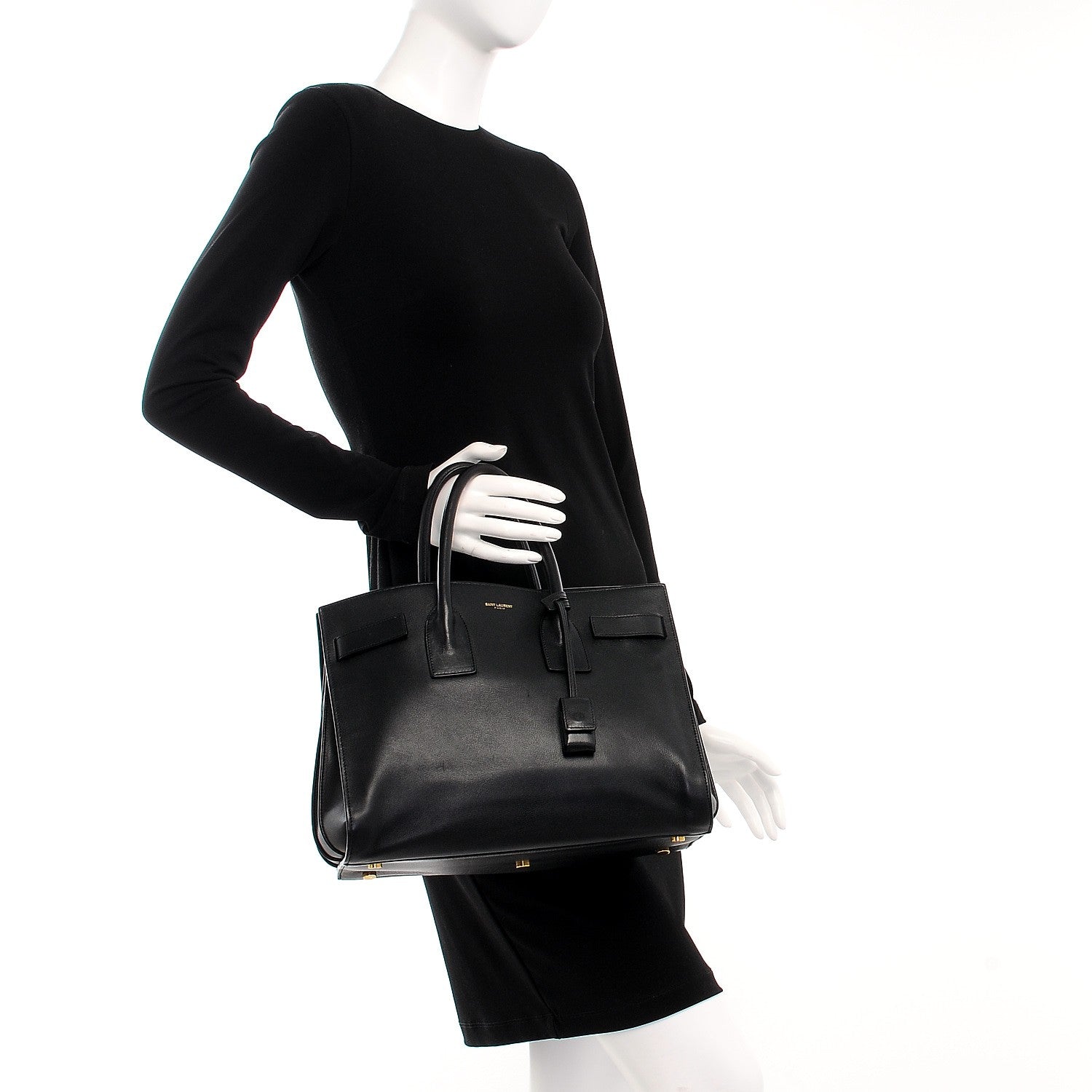 Saint Laurent Calfskin Small Sac De Jour Black 3 of 8