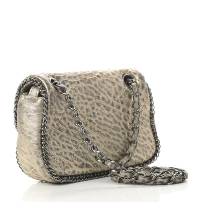 Chanel Distressed Lambskin Mini Leo Lion Flap Metallic 3 of 11