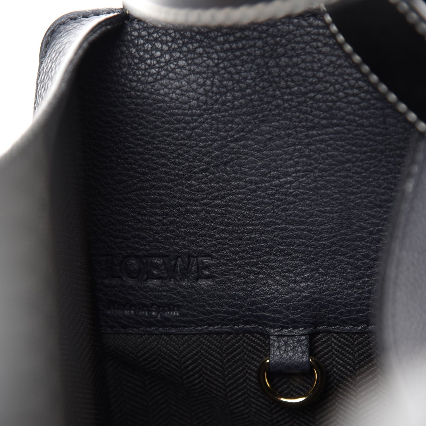 Calfskin Small Hammock Shoulder Bag Midnight Blue Black