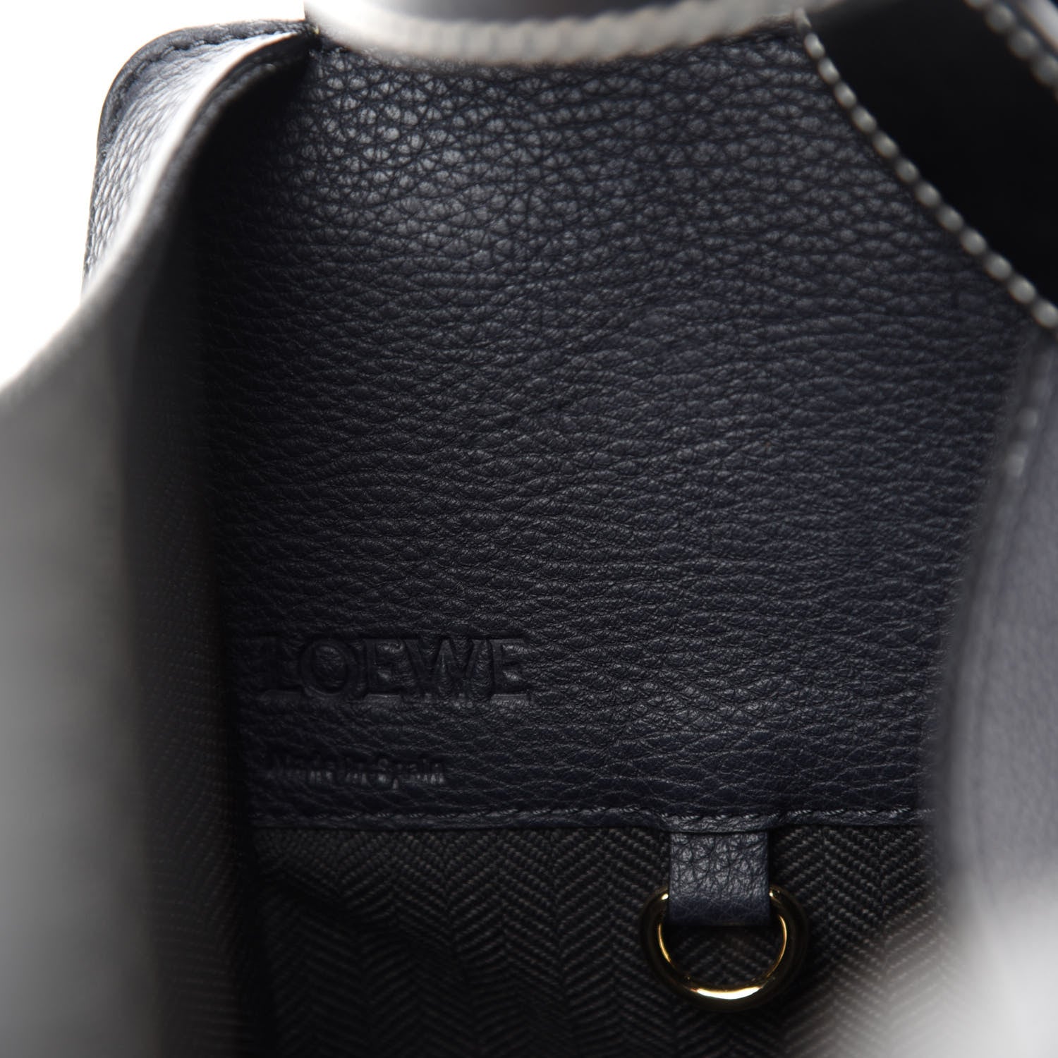 Loewe Calfskin Small Hammock Shoulder Bag Midnight Blue Black 14 of 16