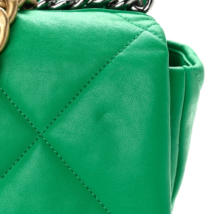 Chanel Lambskin Quilted Maxi Chanel 19 Flap Green 11 of 12