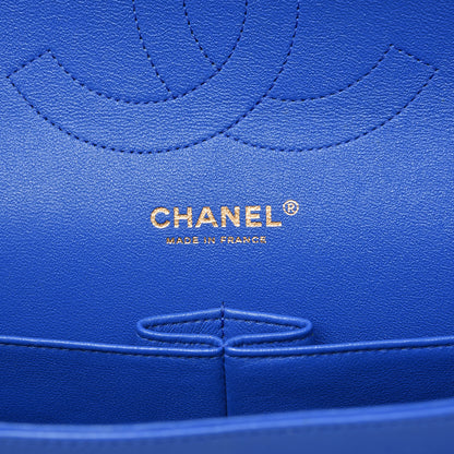 Chanel Lambskin Quilted Jumbo Double Flap Blue 6 of 15
