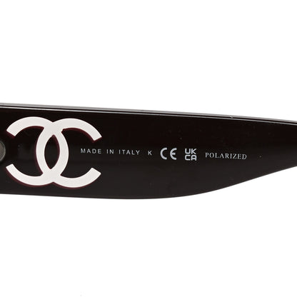 Chanel Acetate Nyon Oval CC Sunglasses 5528 Burgundy 6 of 7