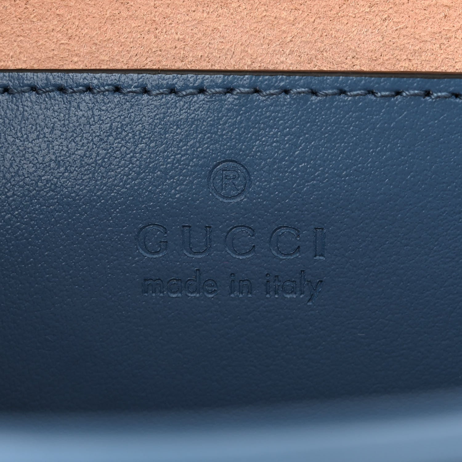 Gucci Calfskin Matelasse Aria Mini GG Marmont Shoulder Bag Clear Blue 6 of 11