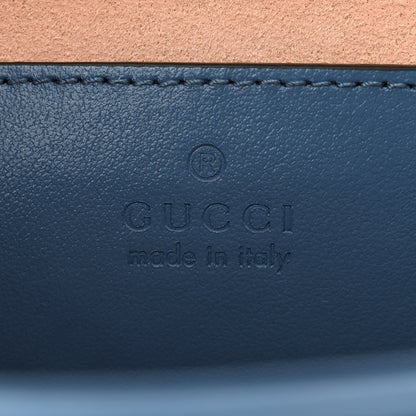 Gucci Calfskin Matelasse Aria Mini GG Marmont Shoulder Bag Clear Blue 6 of 11