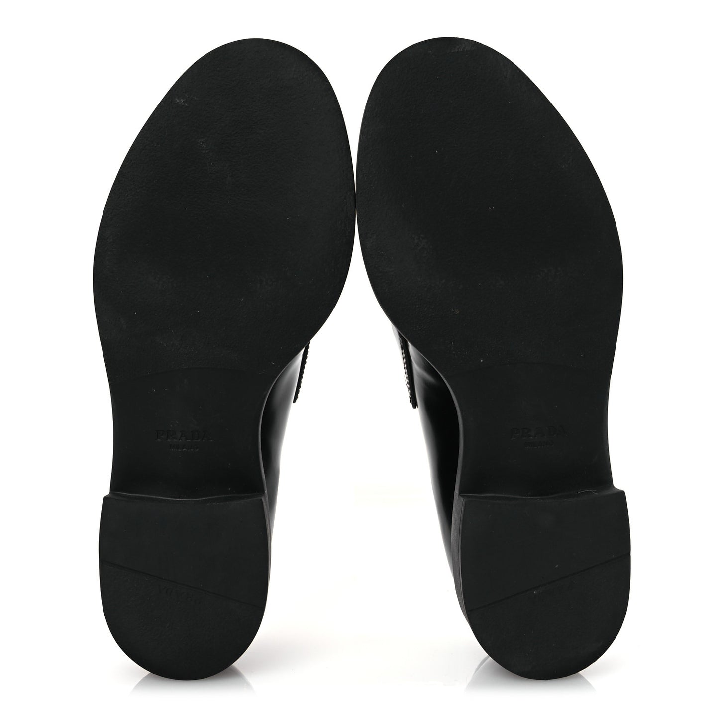 Spazzolato Metal Triangle Logo 50mm Loafers 37.5 Black