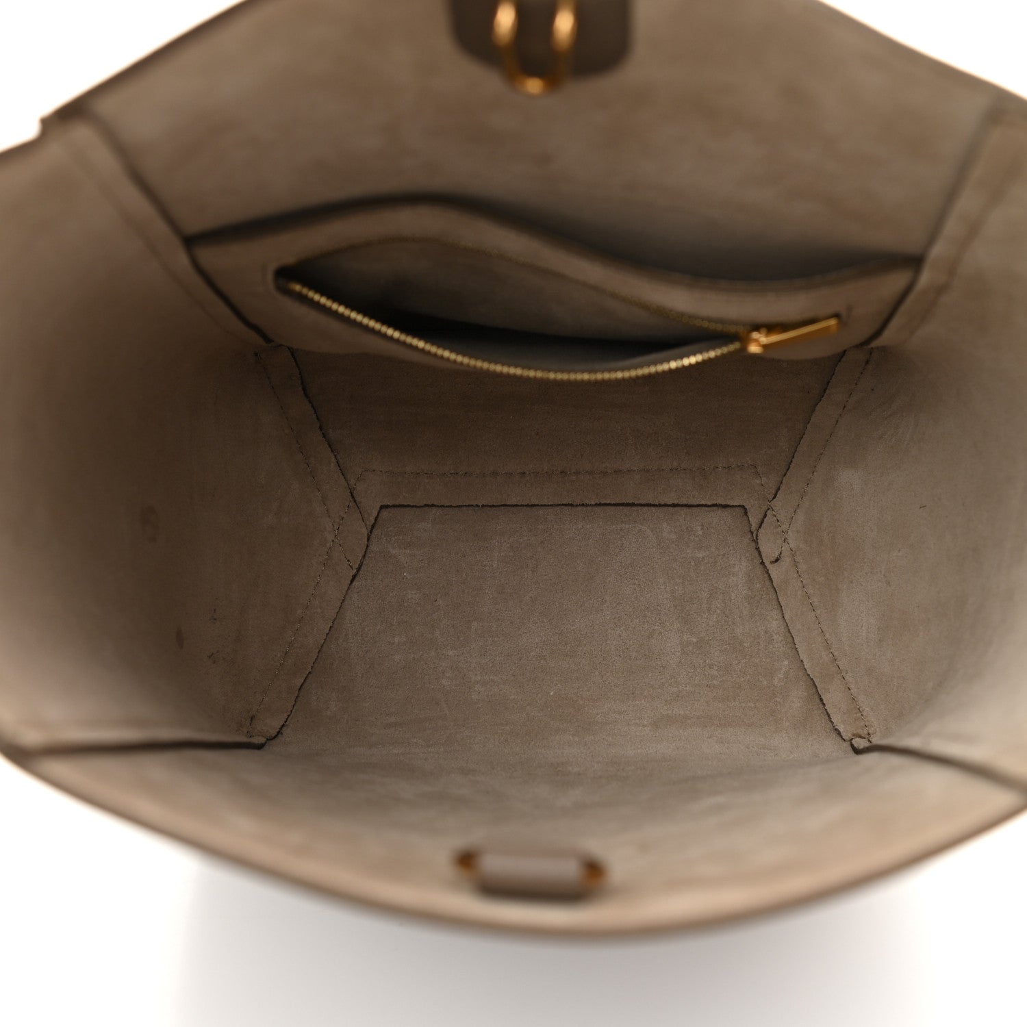 Celine Soft Grained Calfskin Small Sangle Bucket Bag Taupe 5 of 15