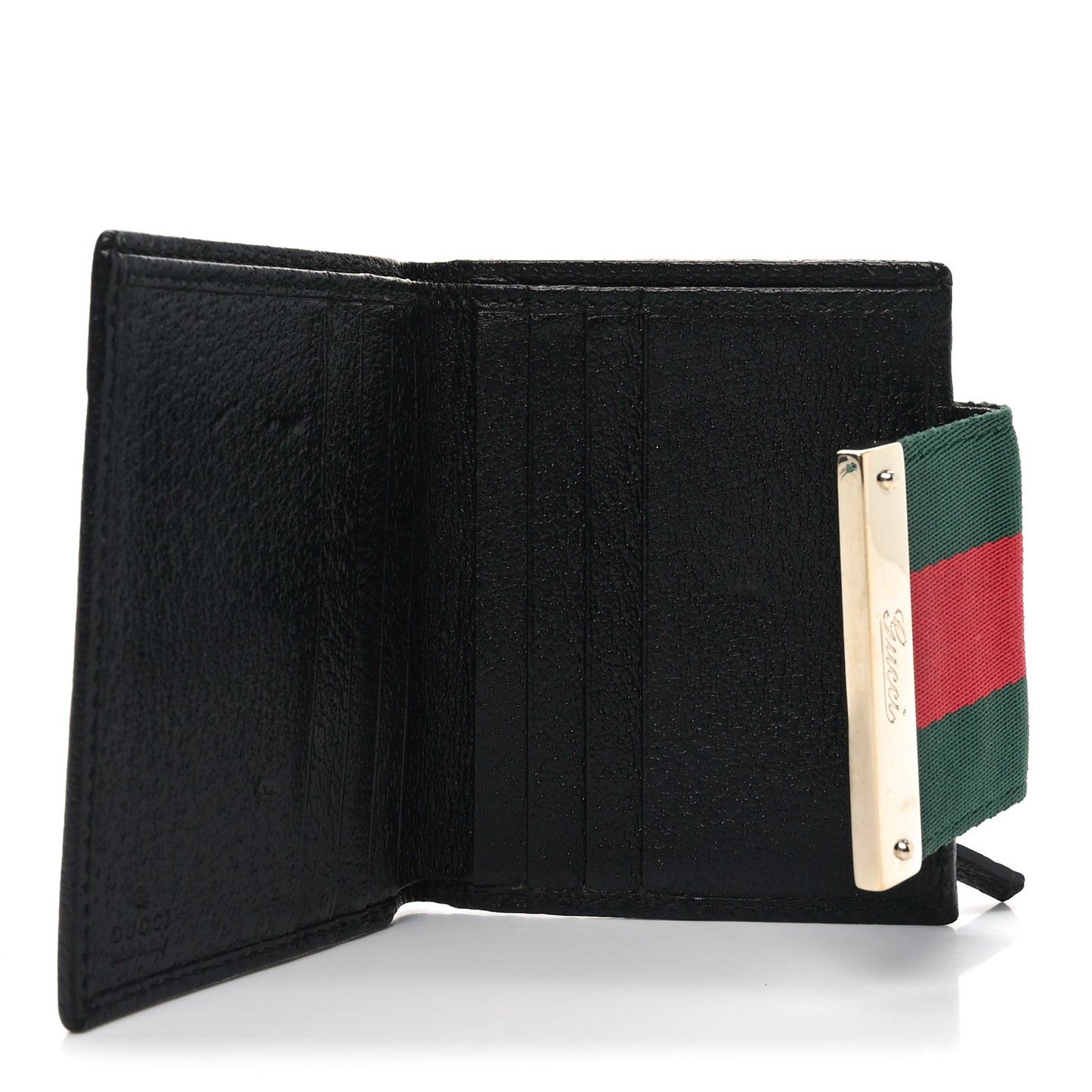 Monogram Web French Flap Wallet Black