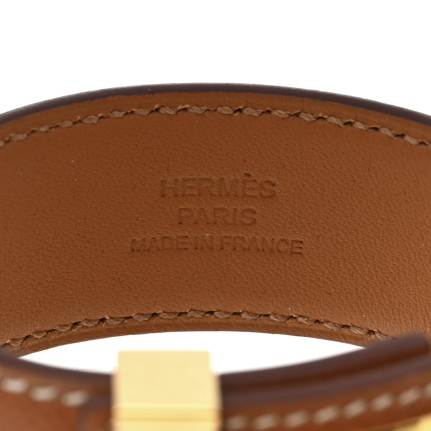 Hermes Madame Calfskin Collier de Chien 24 Bracelet T2 Gold 3 of 4