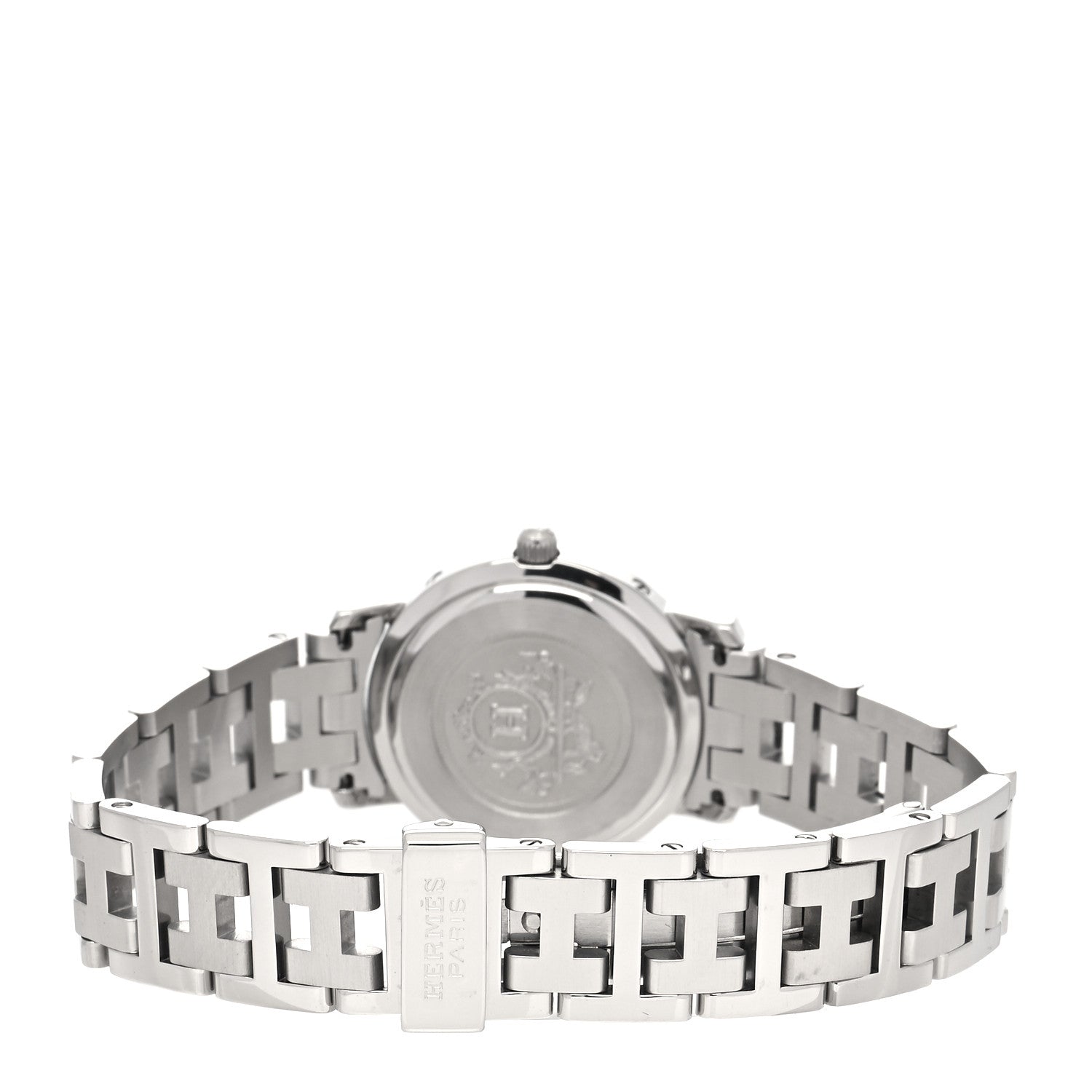 Hermes Stainless Steel 24mm Clipper Quartz Watch Black 3 of 4