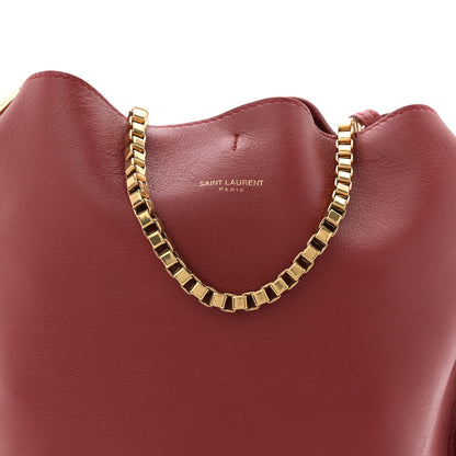 Saint Laurent Smooth Calfskin Small Suzanne Hobo Red 7 of 9