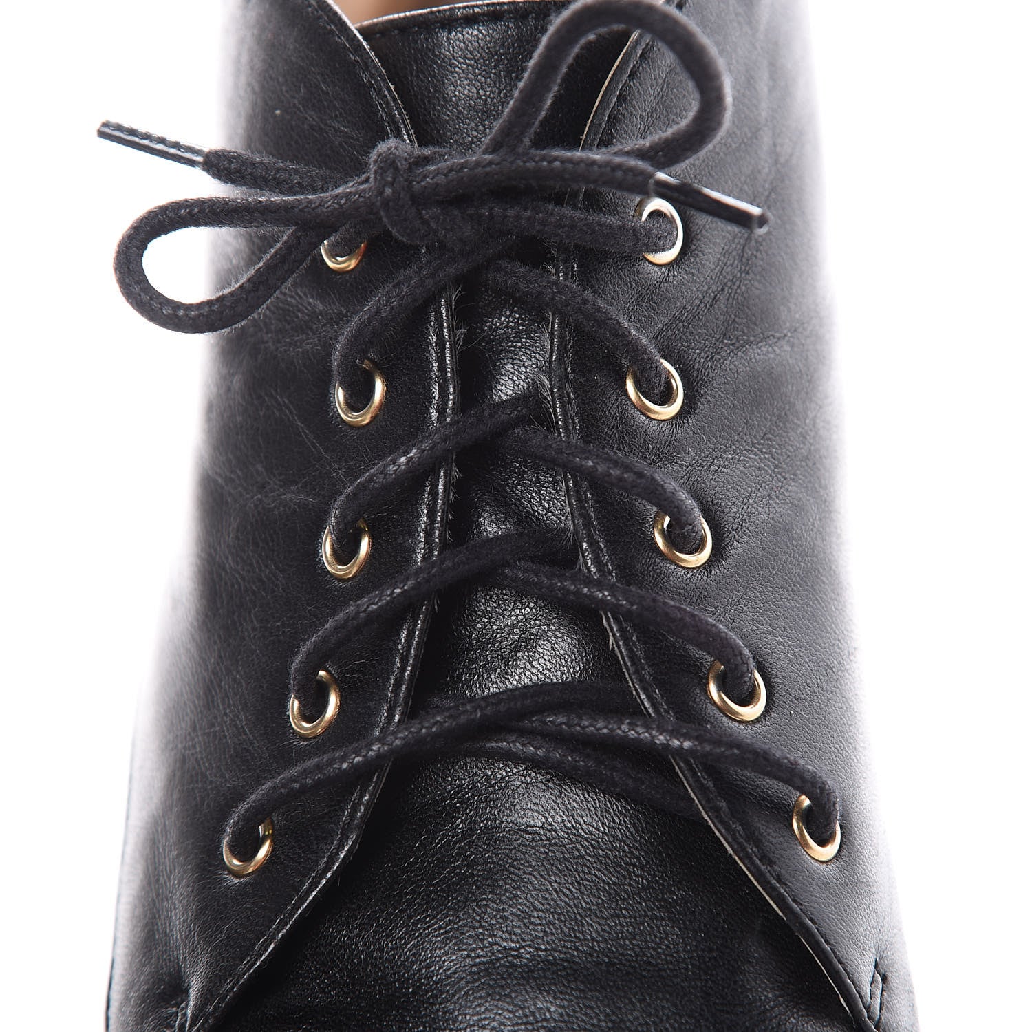 Chanel Lambskin CC Cap Toe Platform Short Boots 40 Black 9 of 16