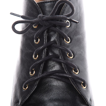 Chanel Lambskin CC Cap Toe Platform Short Boots 40 Black 9 of 16
