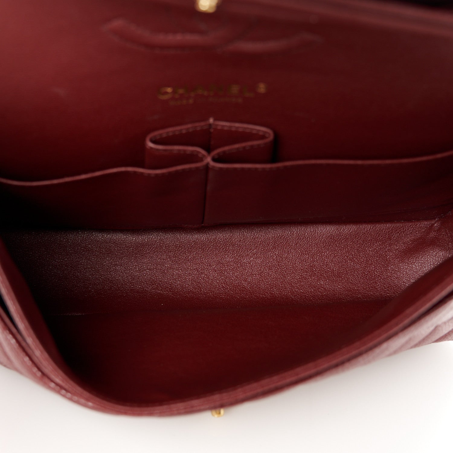 Chanel Caviar Quilted Medium Double Flap Burgundy 5 of 12