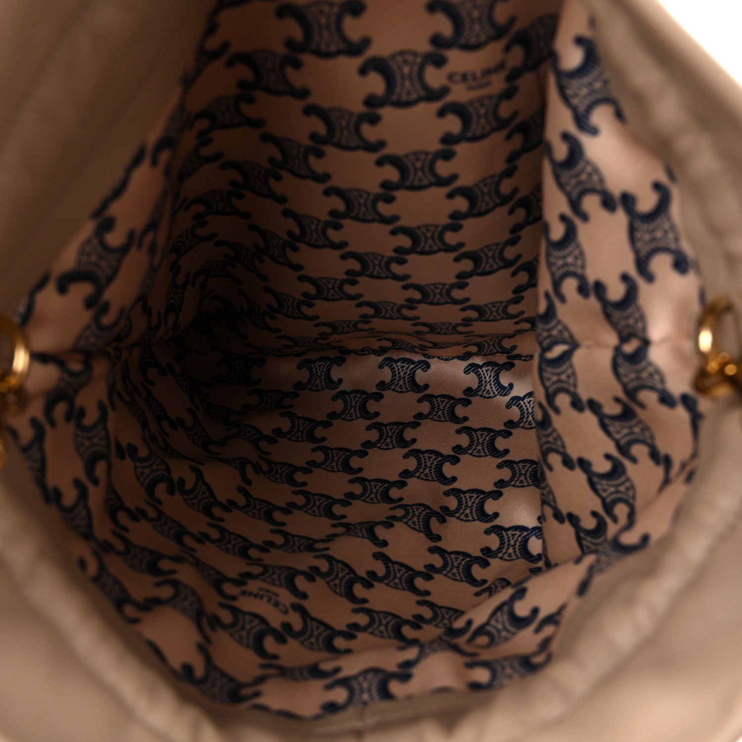 Celine Lambskin Small Crystal Pouch Safari 5 of 9