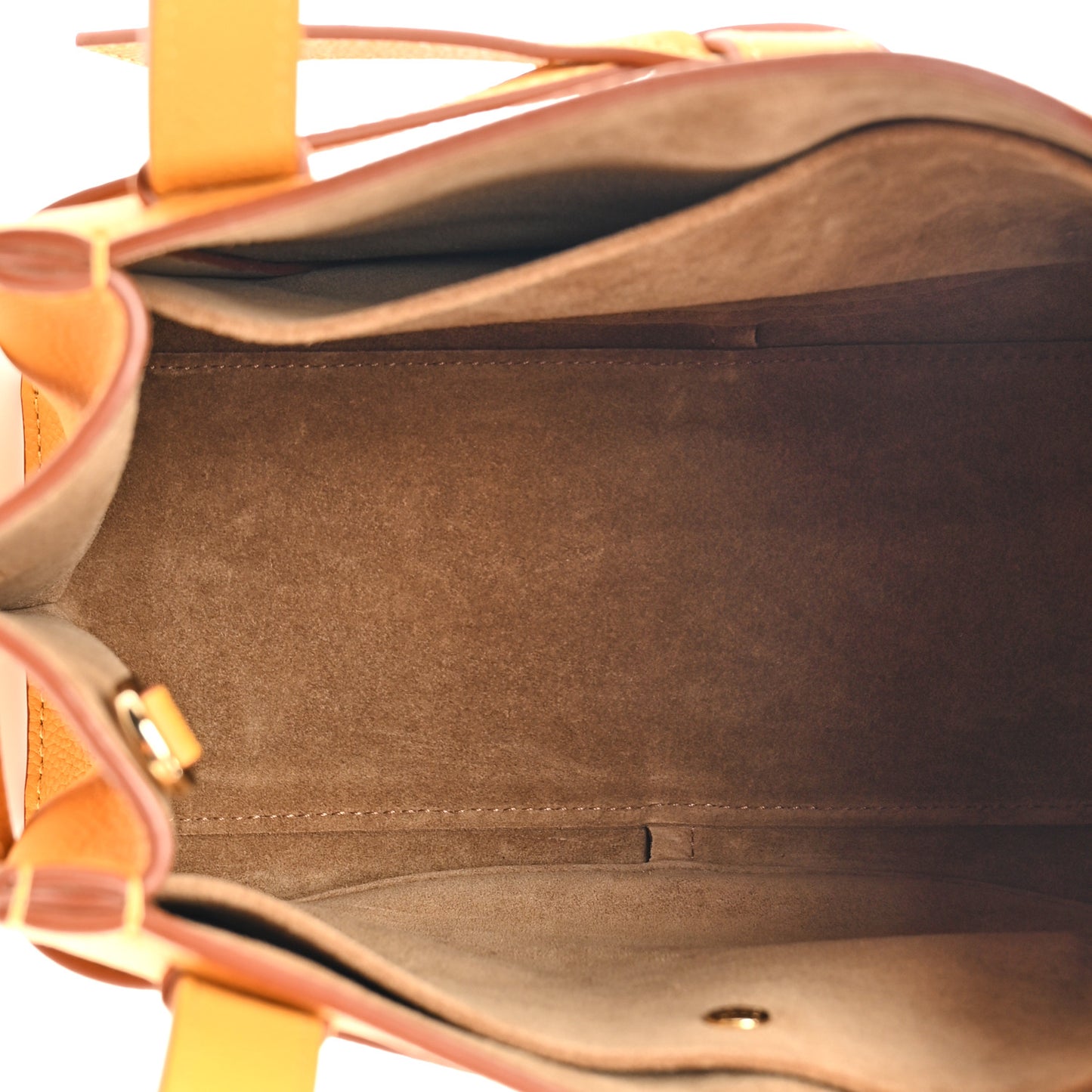 Calfskin Mini Gate Tote Mustard Yellow