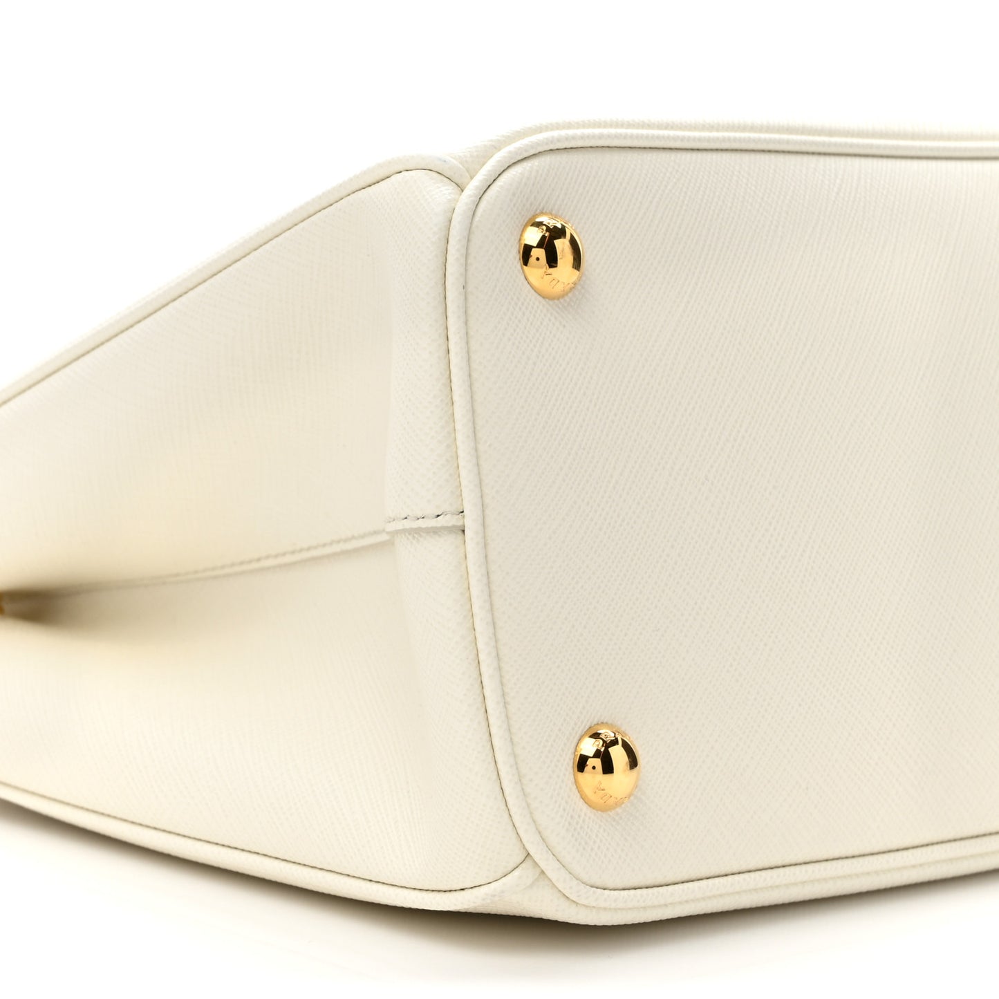 Saffiano Lux Small Galleria Double Zip Tote White