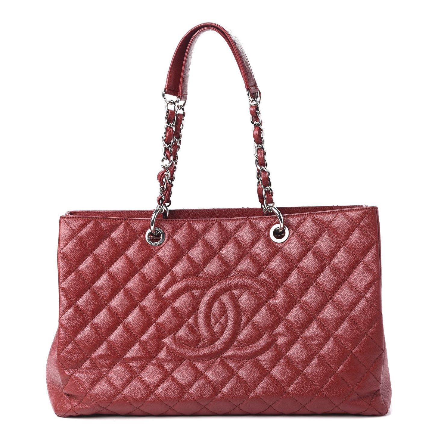 Caviar Quilted XL Grand Shopping Tote GST Red
