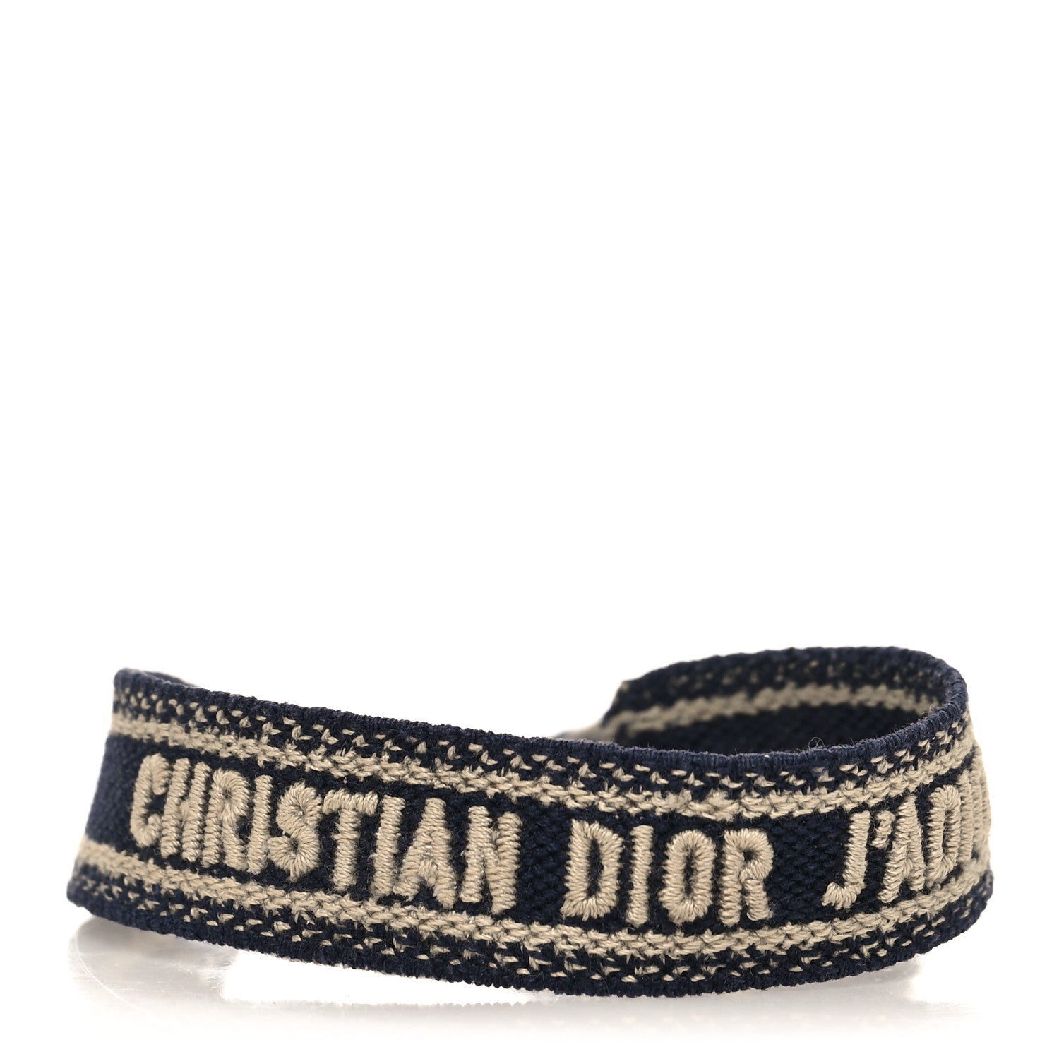 Christian Dior Woven Cotton J'Adior Friendship Bracelet Navy 1 of 3
