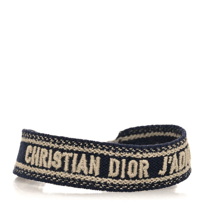 Christian Dior Woven Cotton J'Adior Friendship Bracelet Navy 1 of 3