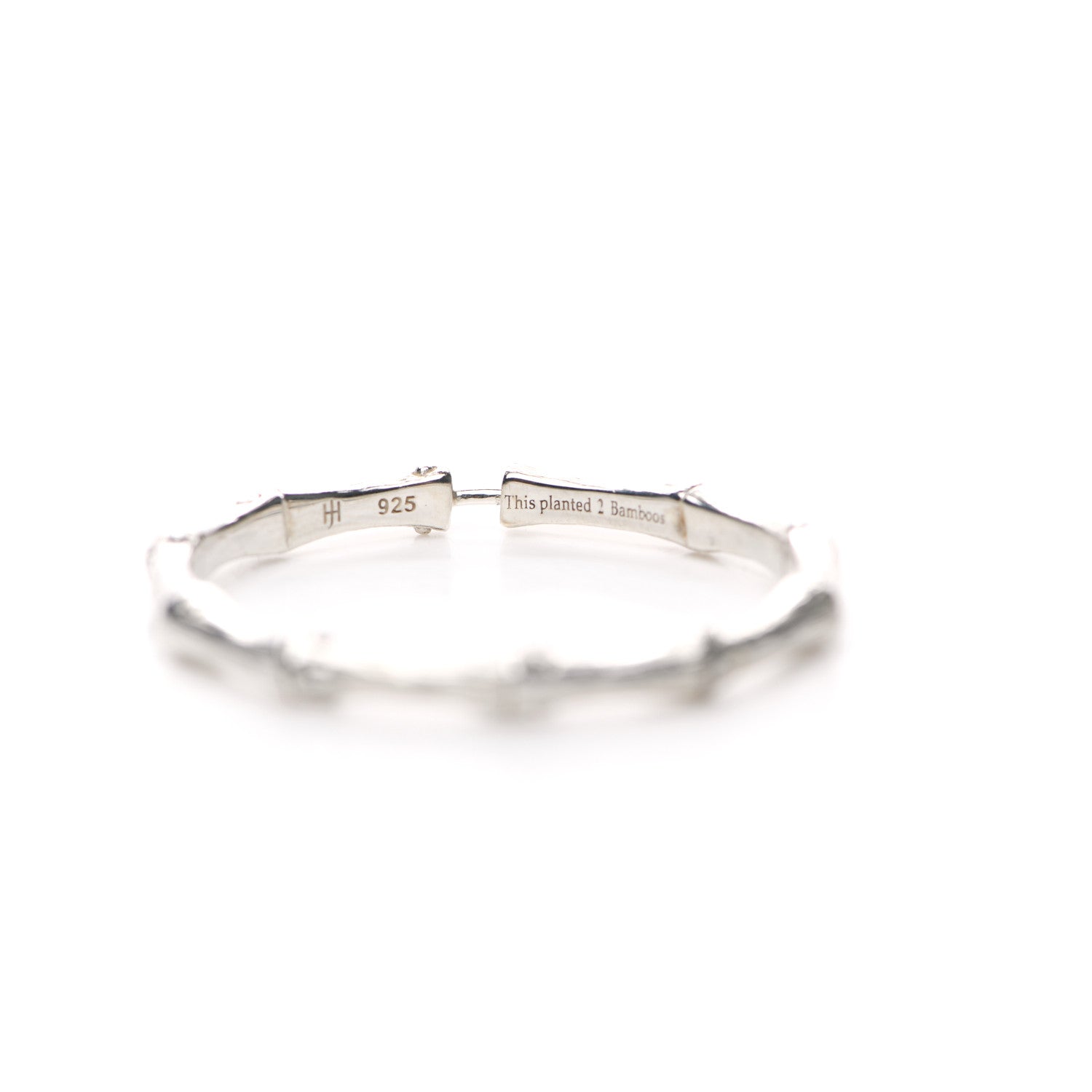 John Hardy Sterling Silver 35mm Bamboo Hoop Earrings 3 of 4
