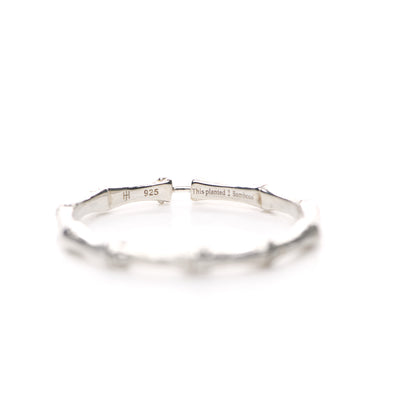 John Hardy Sterling Silver 35mm Bamboo Hoop Earrings 3 of 4