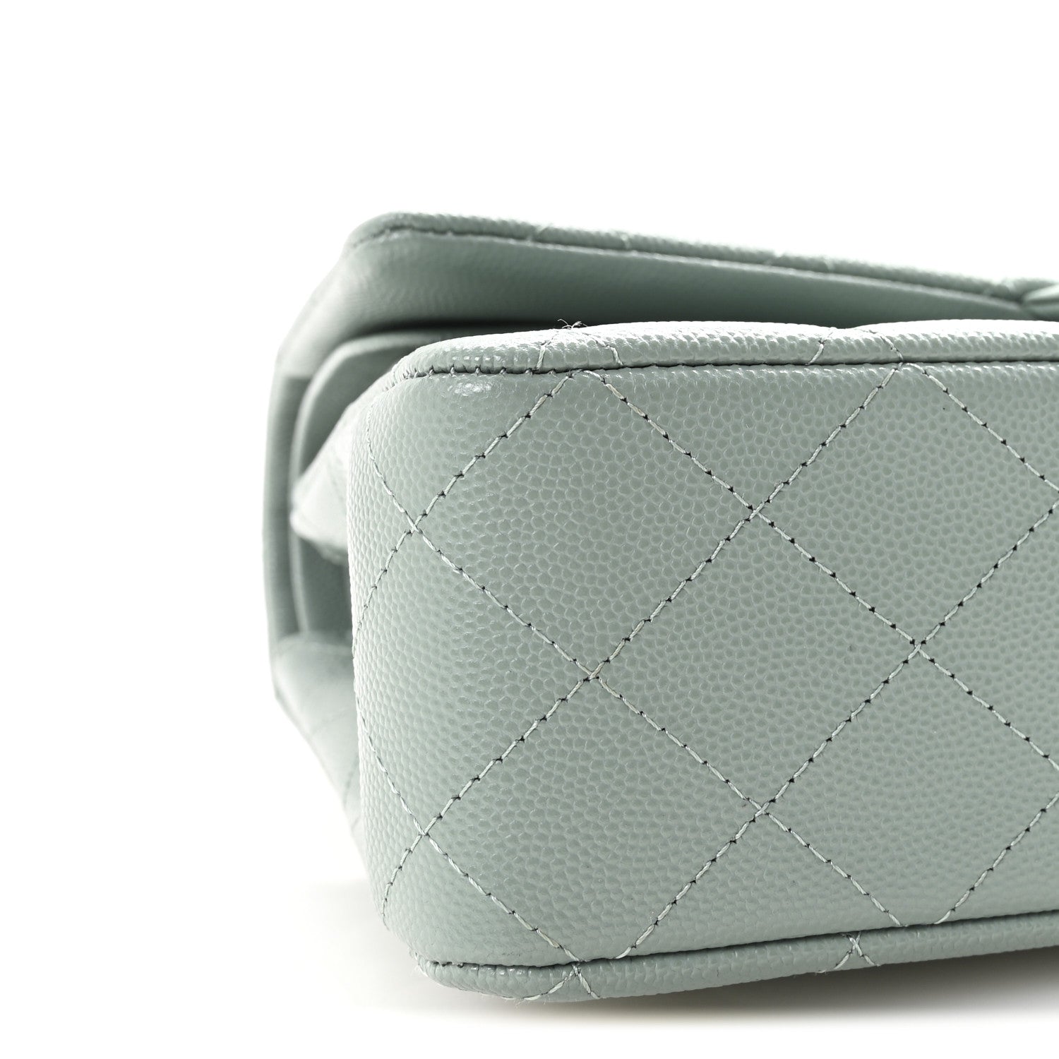 Chanel Caviar Quilted Medium Double Flap Dark Green 9 of 11