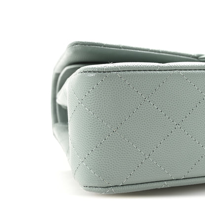 Chanel Caviar Quilted Medium Double Flap Dark Green 9 of 11