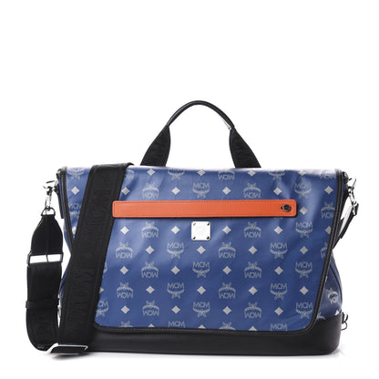MCM Visetos Large Messenger Bag Estate Blue 1 of 9