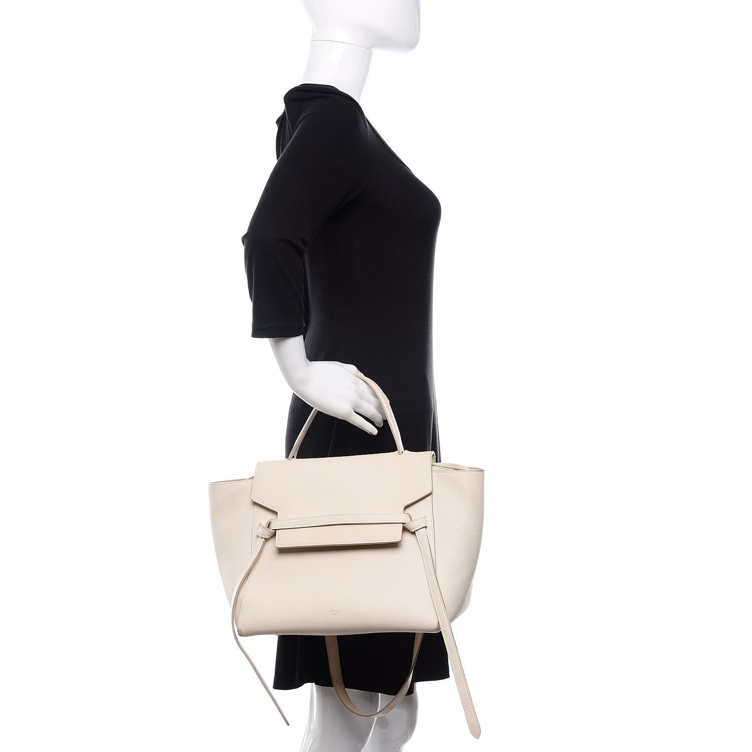 Celine Grained Calfskin Mini Belt Bag White 3 of 14