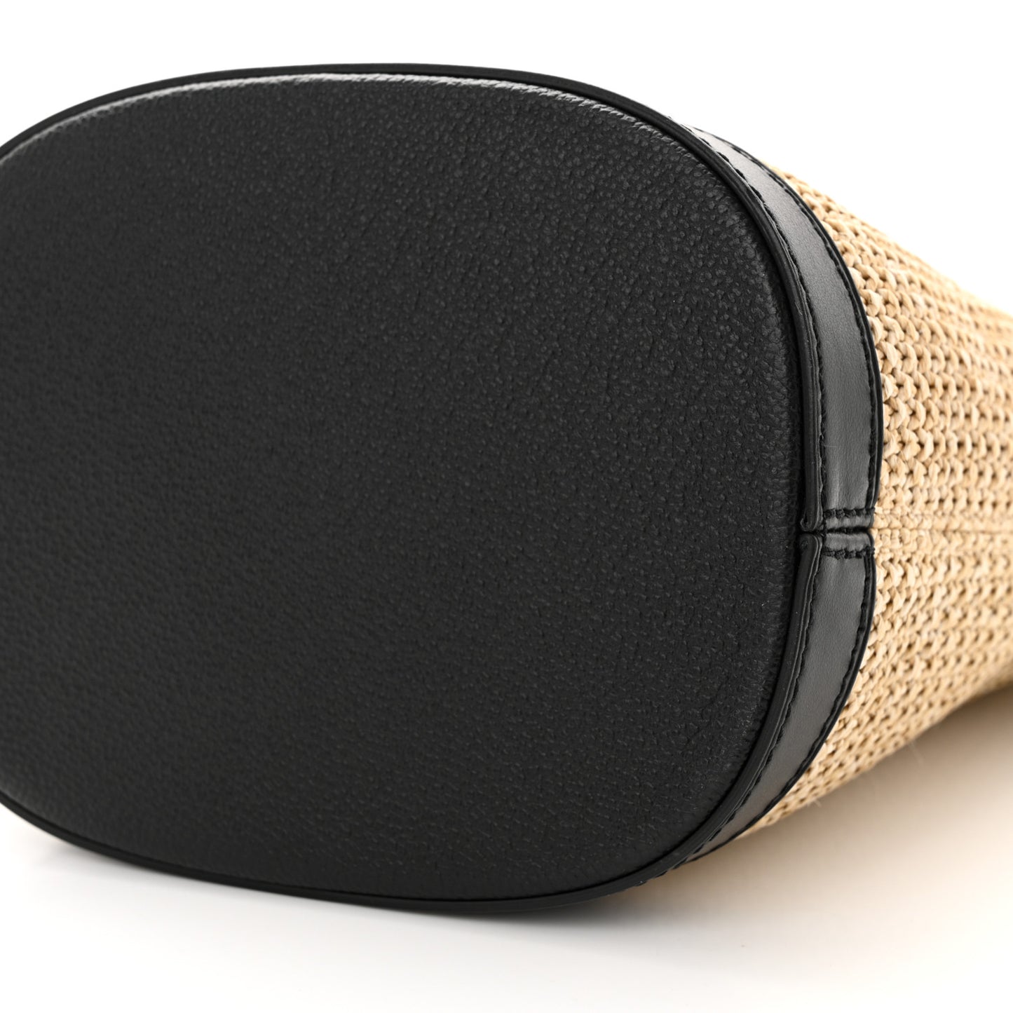 Raffia Petit Bucket Black