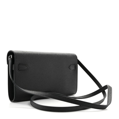 Hermes Epsom Kelly Wallet To Go Black 2 of 10
