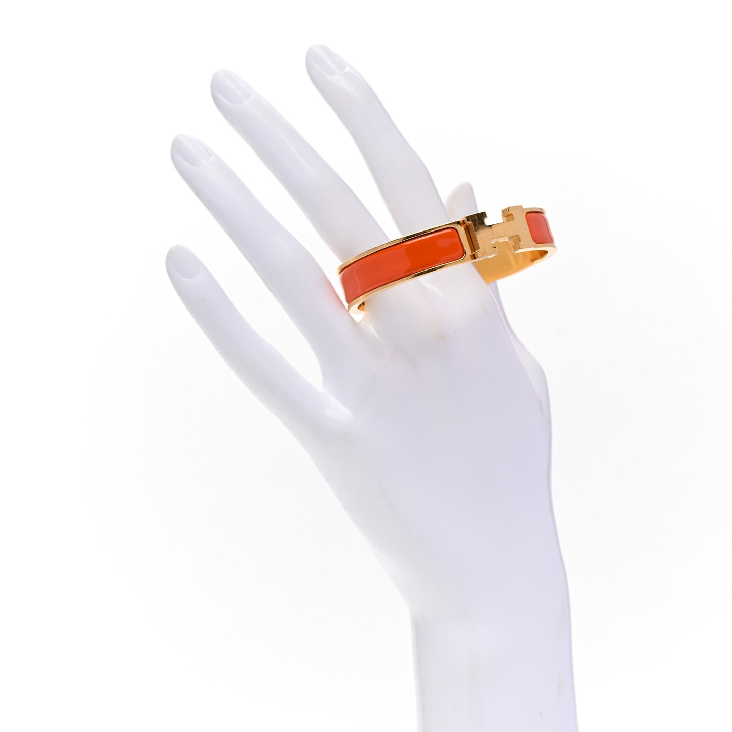 Enamel Narrow Clic Clac H Bracelet PM Orange
