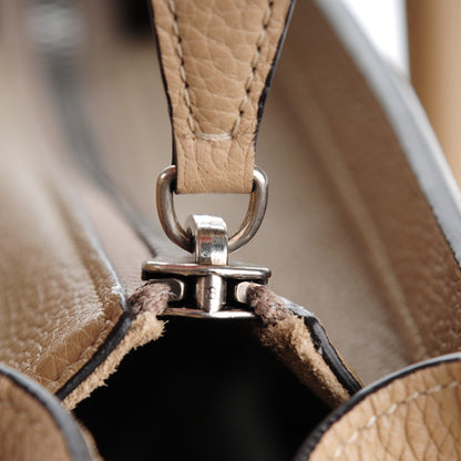 Celine Drummed Calfskin Micro Luggage Taupe 8 of 8